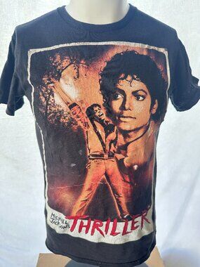 Michael Jackson's Thriller Men's Black T Shirt Size XS Epic Records